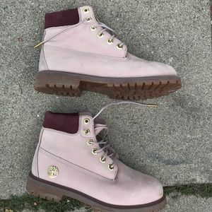 Pink Timberland boots